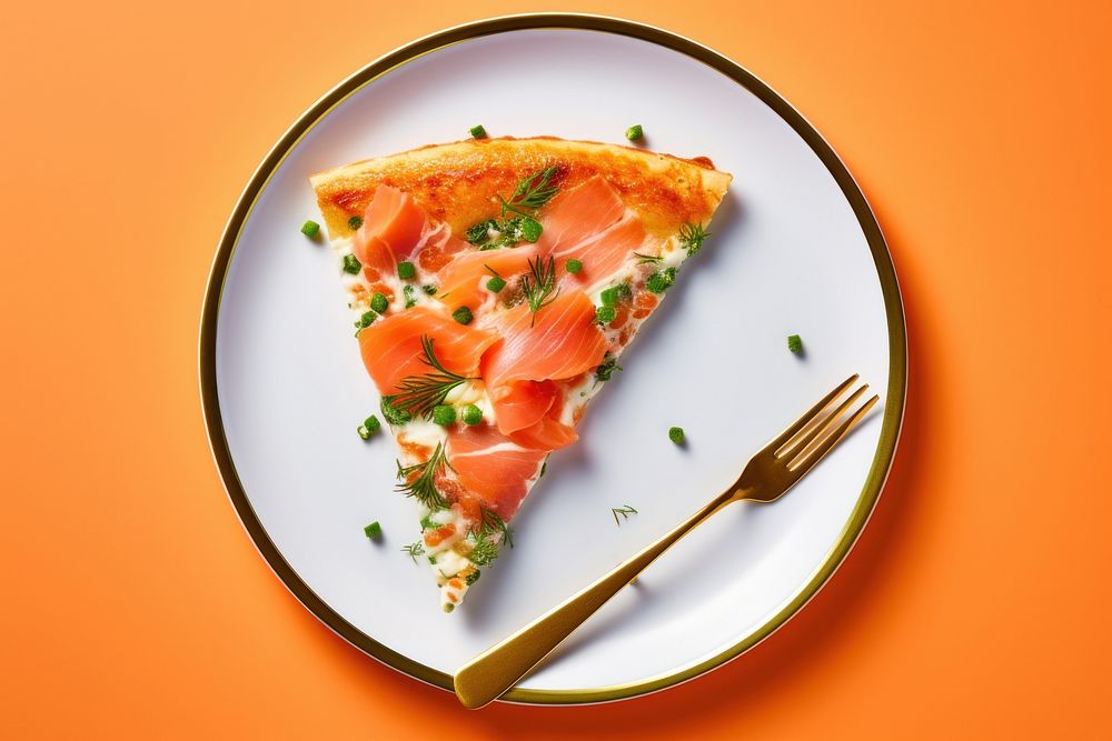 Smoked Salmon Pizza pizza plate salmon.
