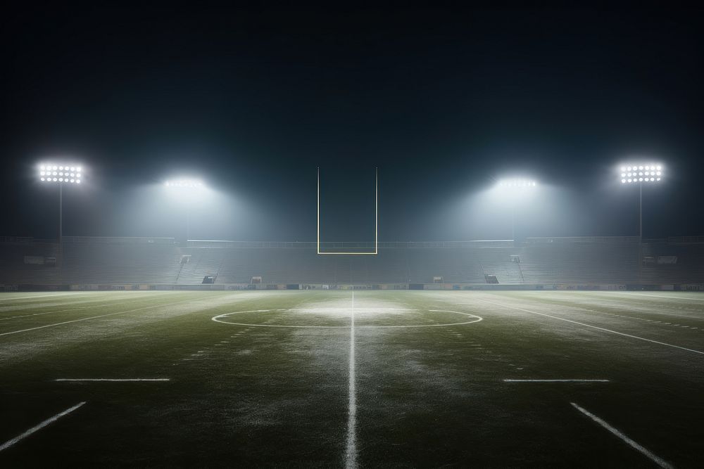 American football outdoors lighting stadium