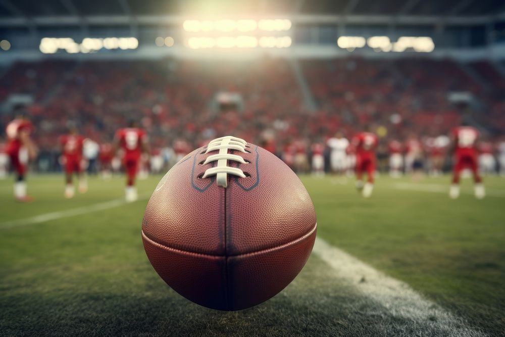 American Football football stadium sports. AI generated Image by rawpixel.