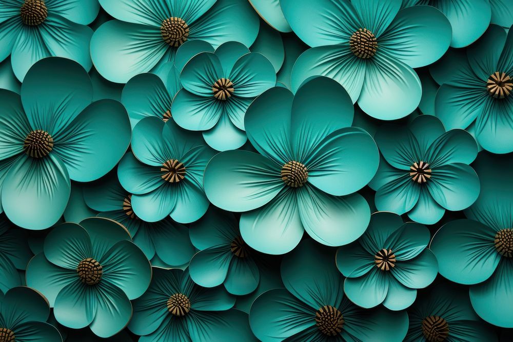 Turquoise flower turquoise backgrounds pattern.