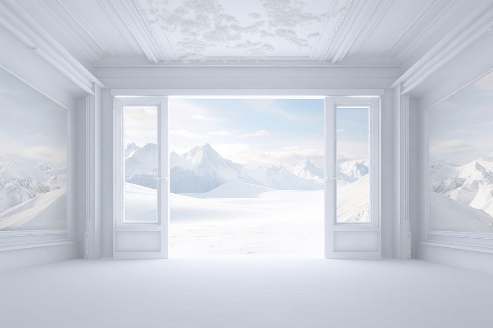  Alaska nature window white. AI generated Image by rawpixel.