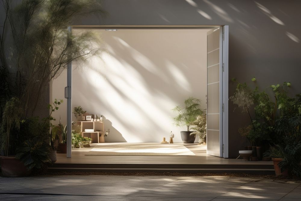  Backyard door architecture building. AI generated Image by rawpixel.