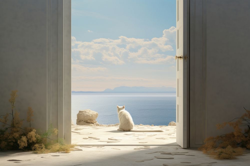  Cat outdoors nature mammal. AI generated Image by rawpixel.