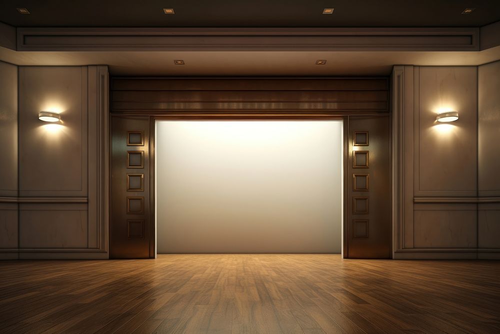  Cinema lighting door room. AI generated Image by rawpixel.