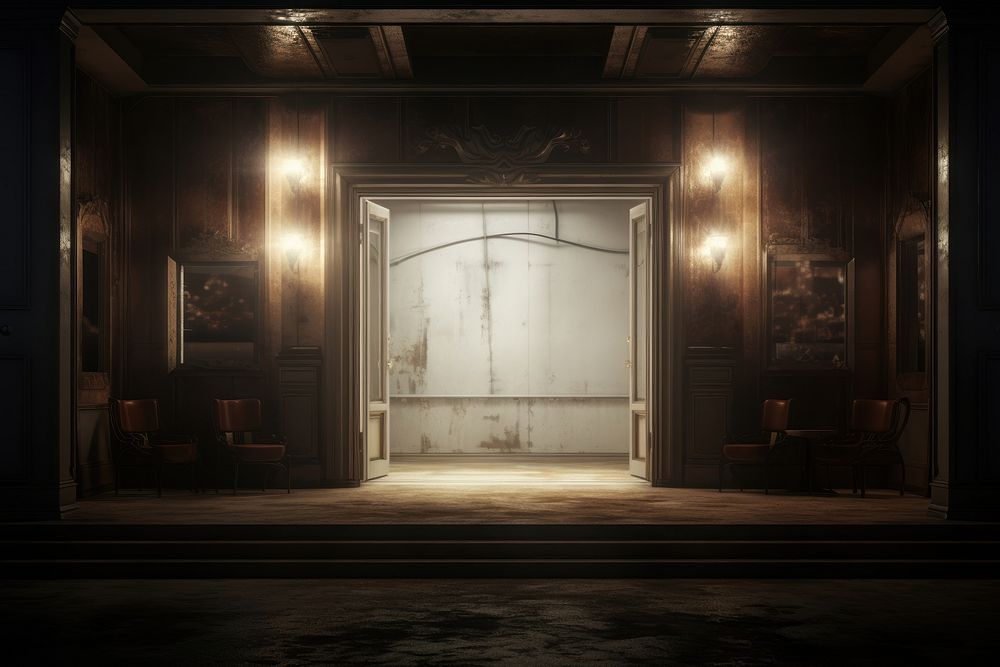  Cinema lighting stage room. AI generated Image by rawpixel.