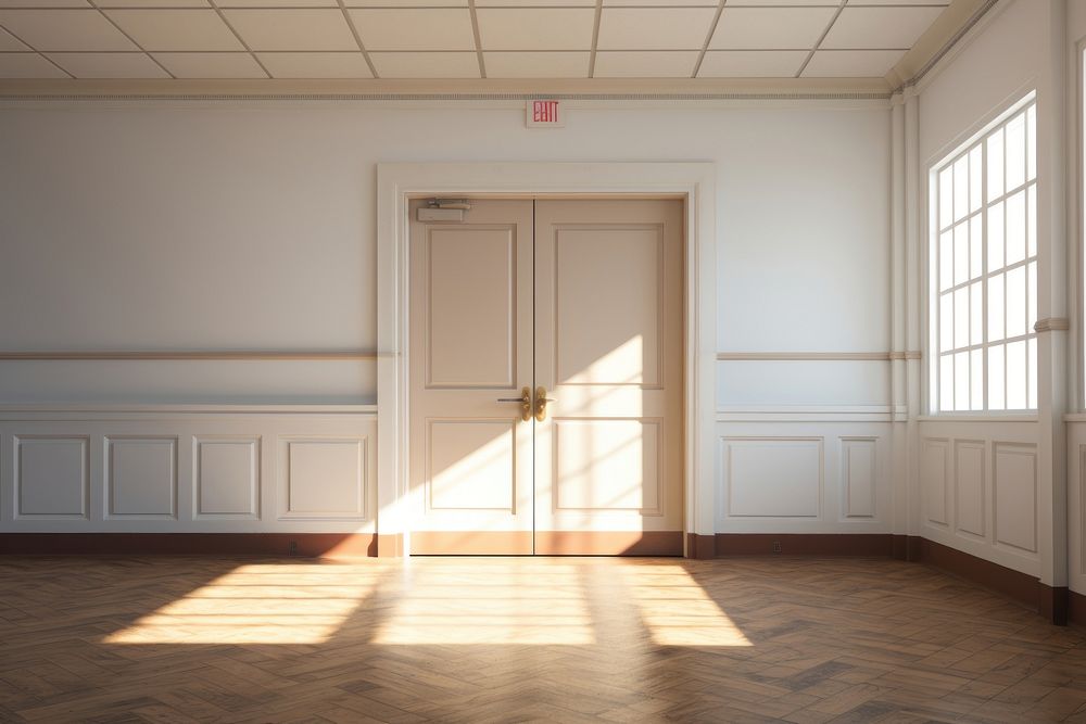  Classroom door architecture flooring. 