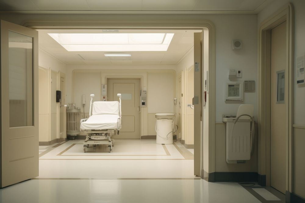  Hospital hospital architecture furniture. AI generated Image by rawpixel.