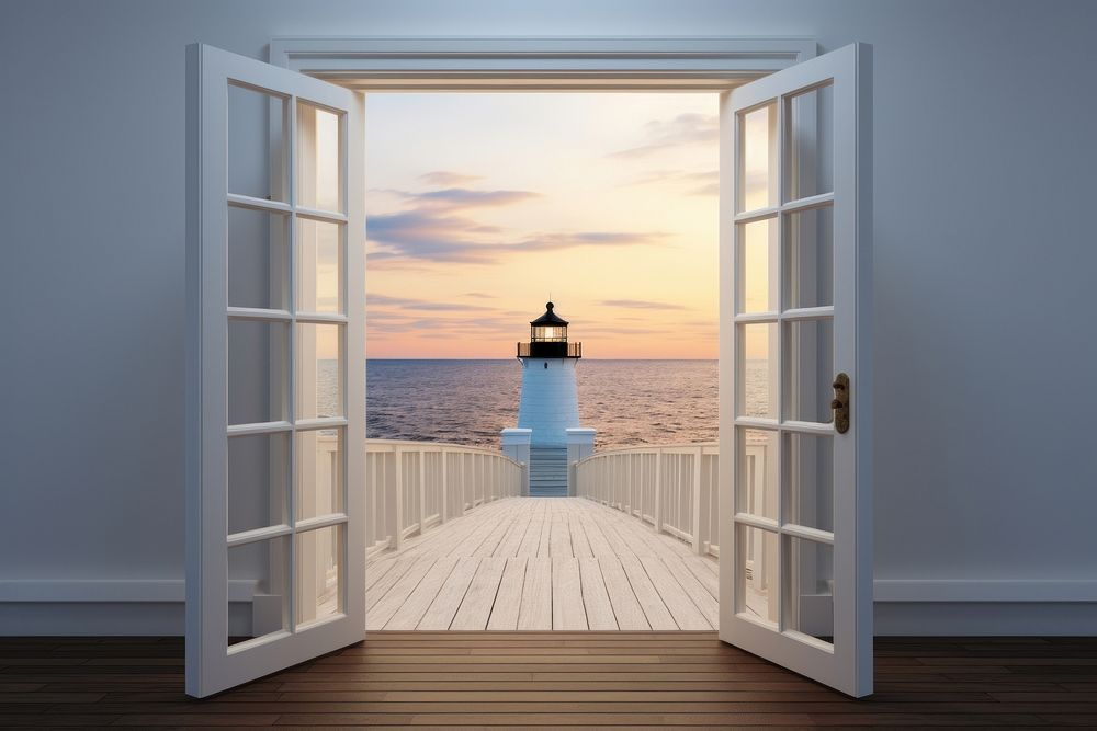 Lighthouse lighthouse door architecture. AI generated Image by rawpixel.
