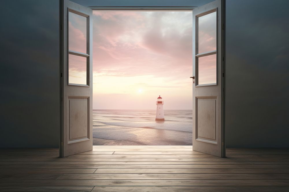  Lighthouse lighthouse door architecture. AI generated Image by rawpixel.