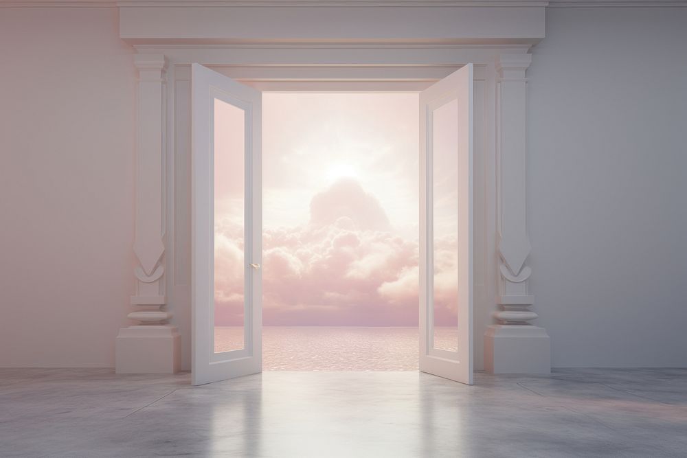  Rose door architecture landscape. AI generated Image by rawpixel.