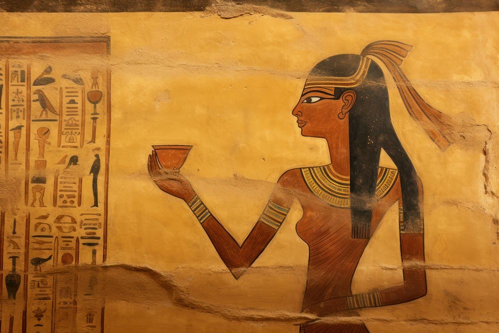 Coffee painting archaeology ancient.