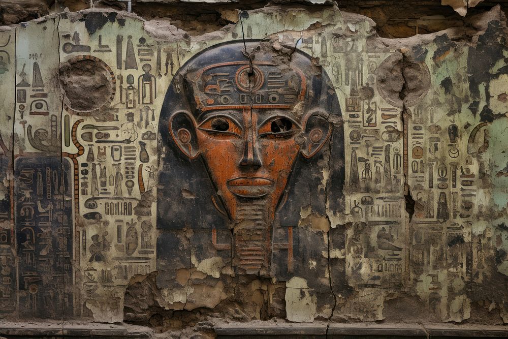 Skull hieroglyphic carvings wall architecture | Premium Photo - rawpixel