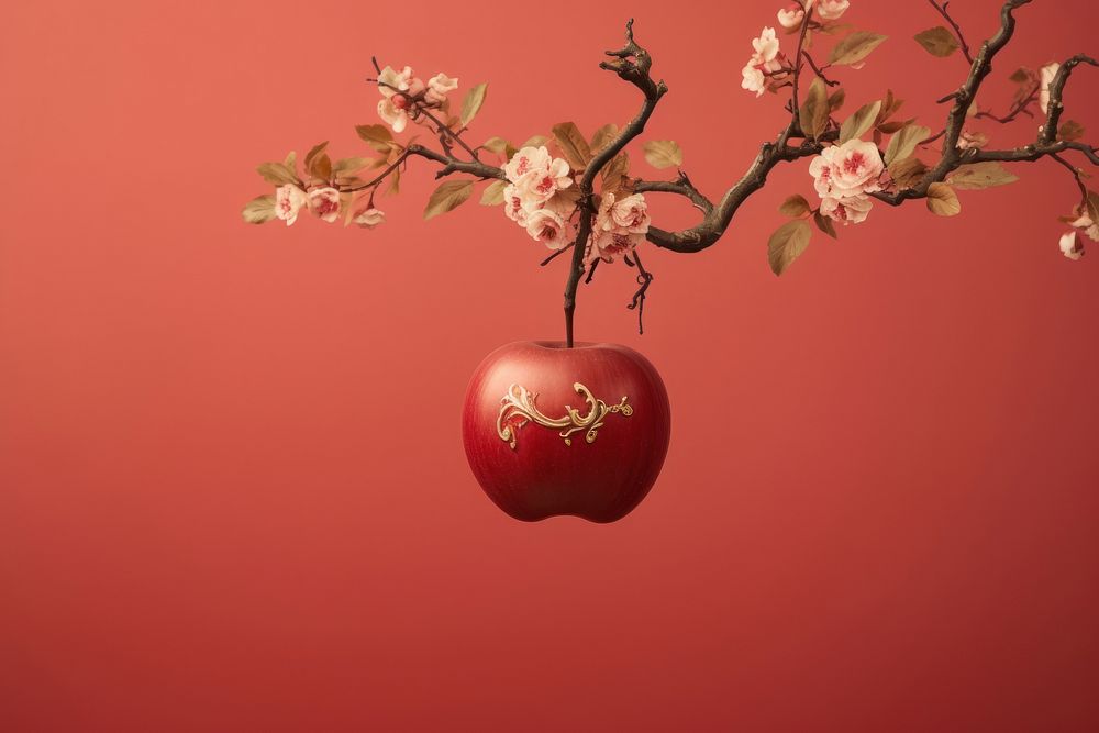 Apple chinese Style blossom flower plant.