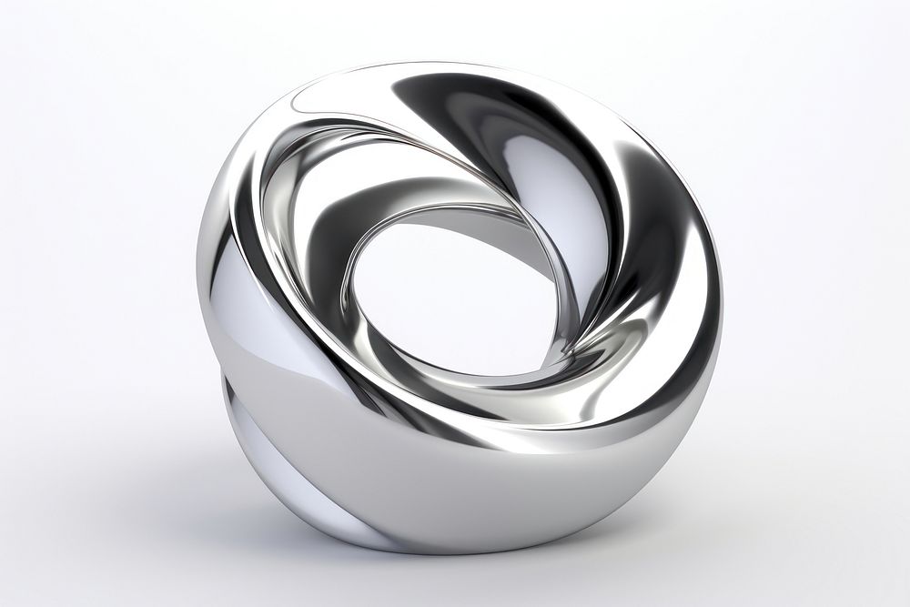 Circle twisted platinum jewelry silver.