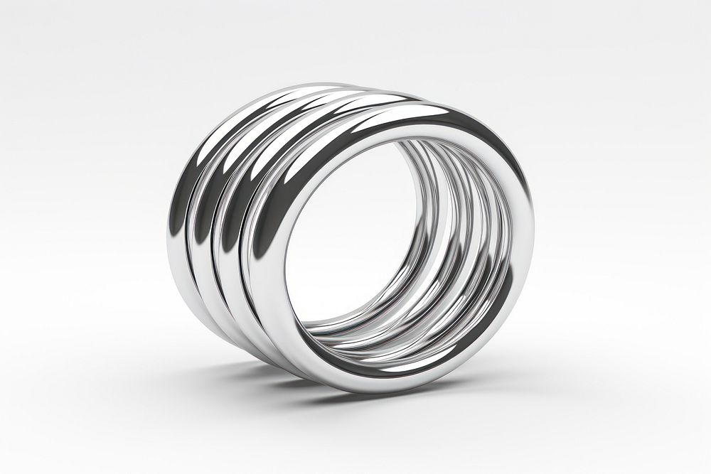 Coil spring platinum jewelry silver.