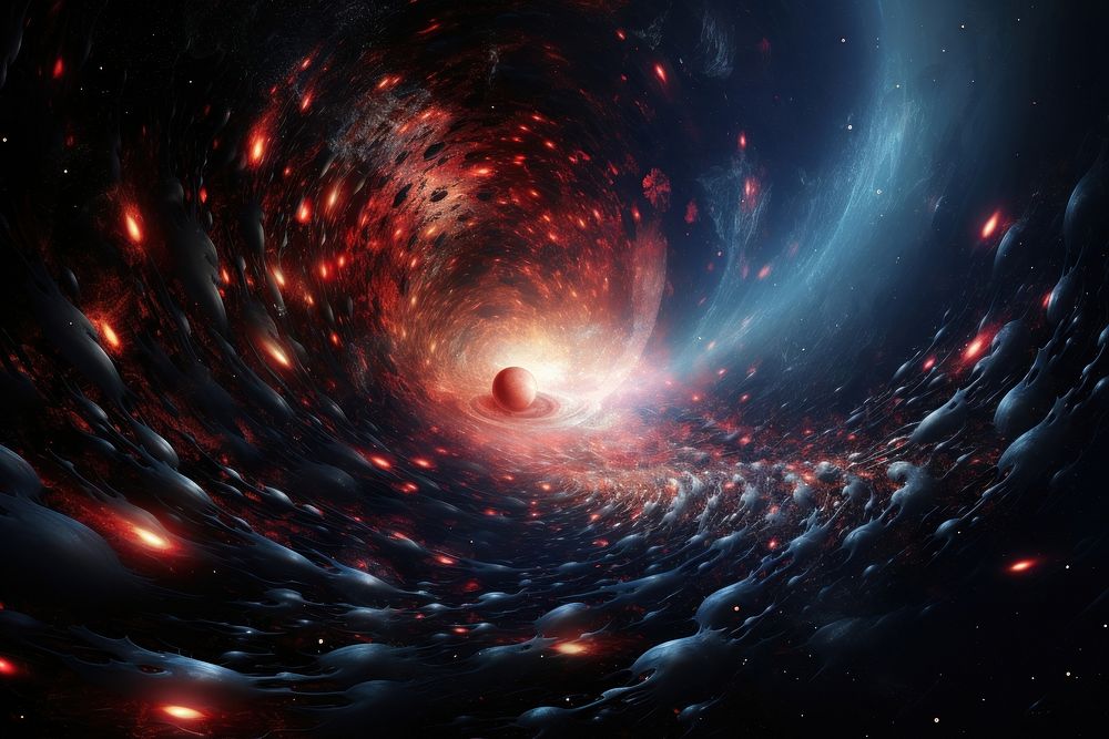  Black holes space astronomy universe. AI generated Image by rawpixel.