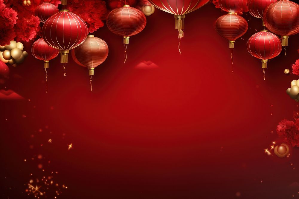 Chinese New Year style of Balloon backgrounds balloon red.