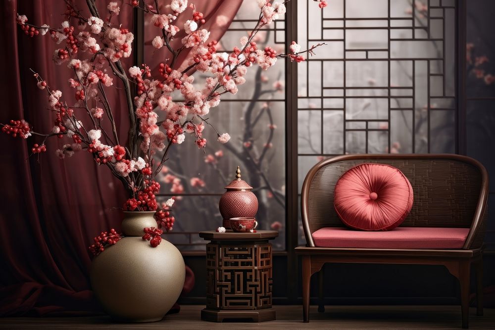 Chinese New Year style of Home furniture flower plant.