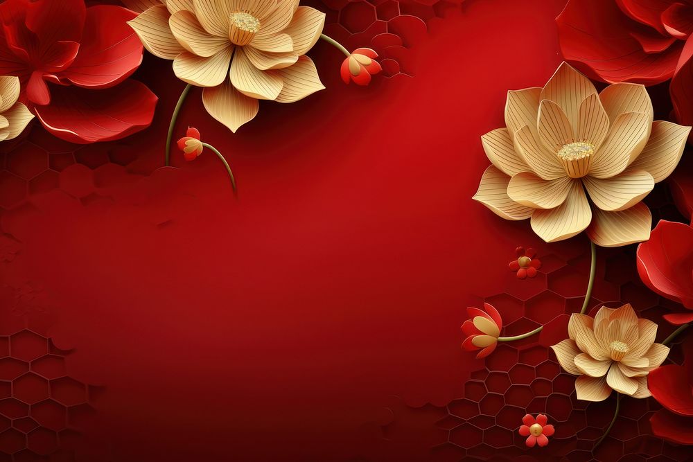 Chinese New Year style of Lotus backgrounds flower petal.