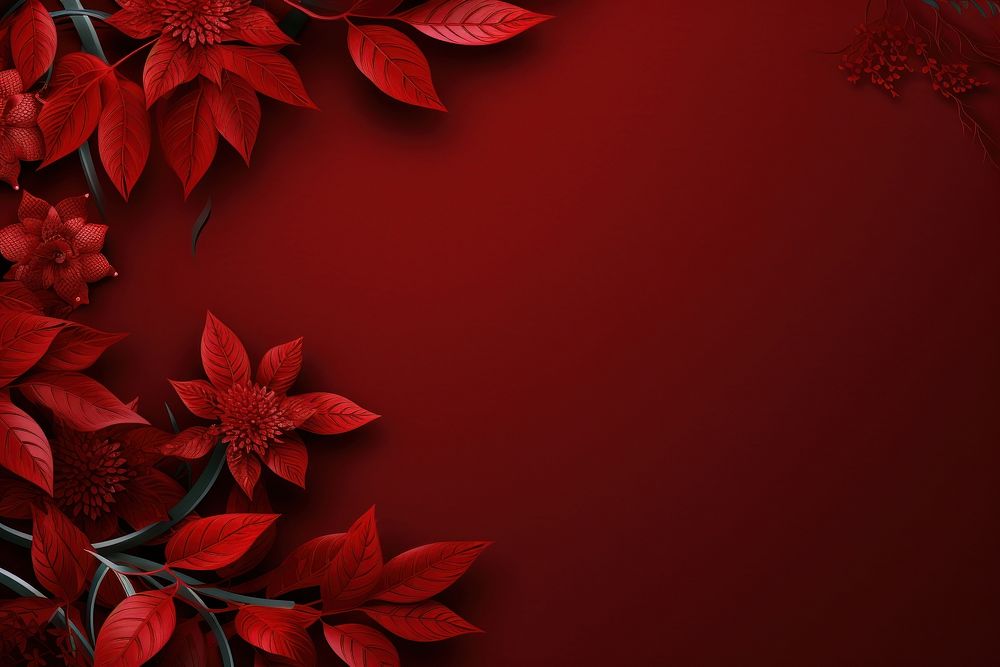 Chinese New Year style of Leaf leaf red backgrounds.
