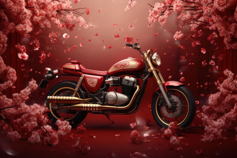 Chinese New Year style of Motorcycle motorcycle vehicle wheel.