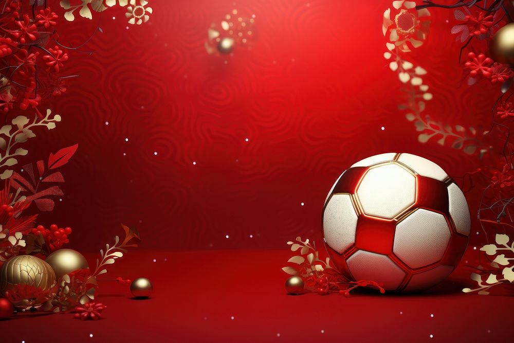 Chinese New Year style of Soccer backgrounds football sports.