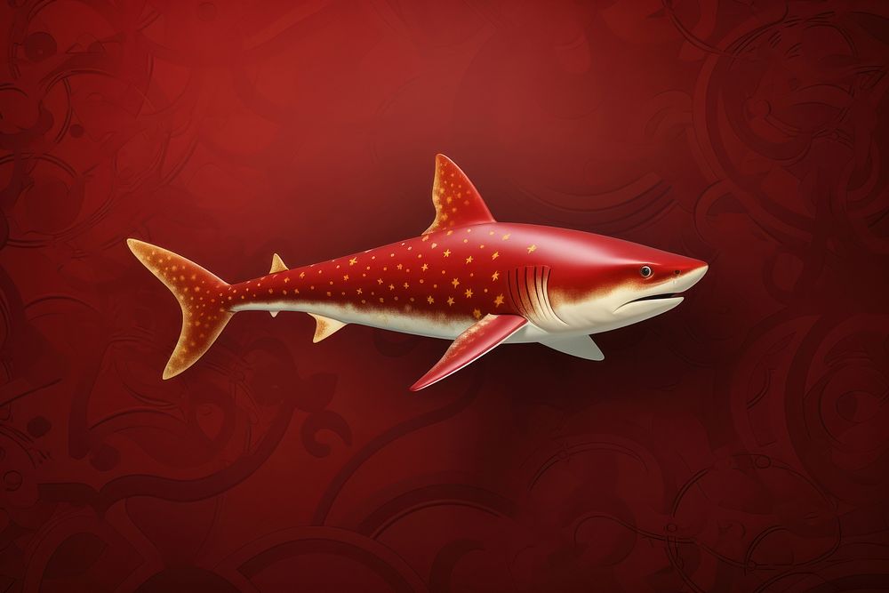 Chinese New Year style of Shark shark animal fish.