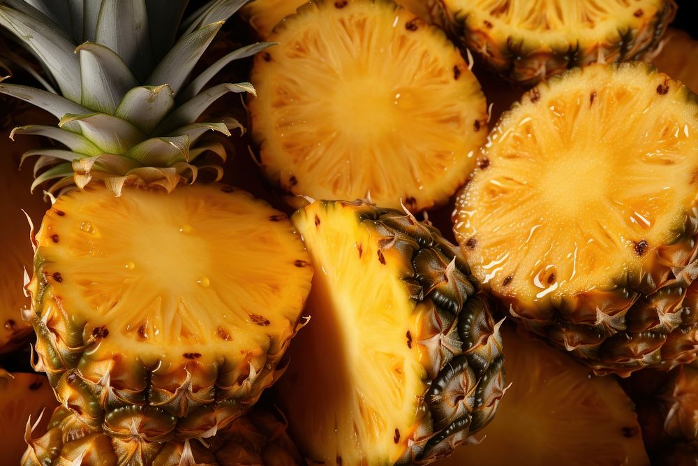 Pineapple backgrounds slice fruit. AI generated Image by rawpixel.