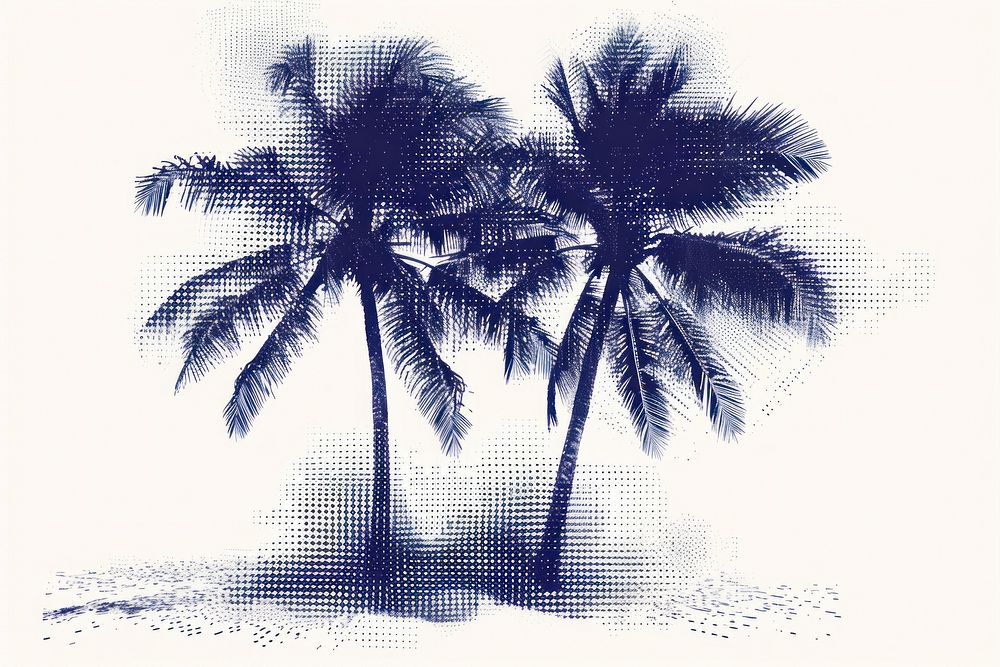 Coconut trees backgrounds outdoors drawing.