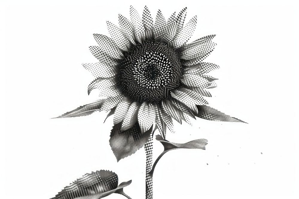 Sunflower sunflower drawing sketch.
