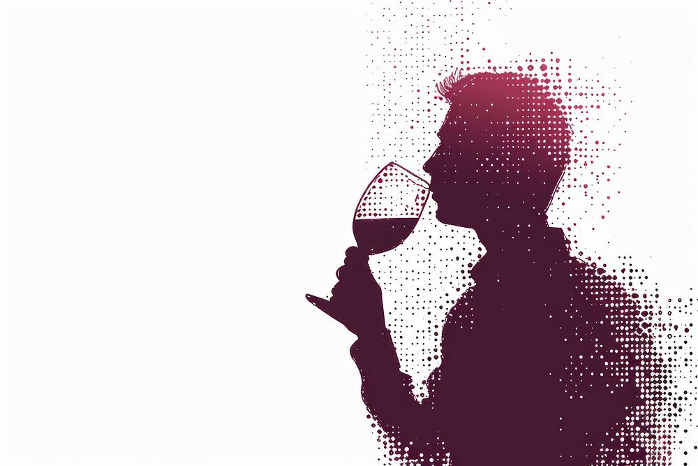 Wine wine silhouette glass.