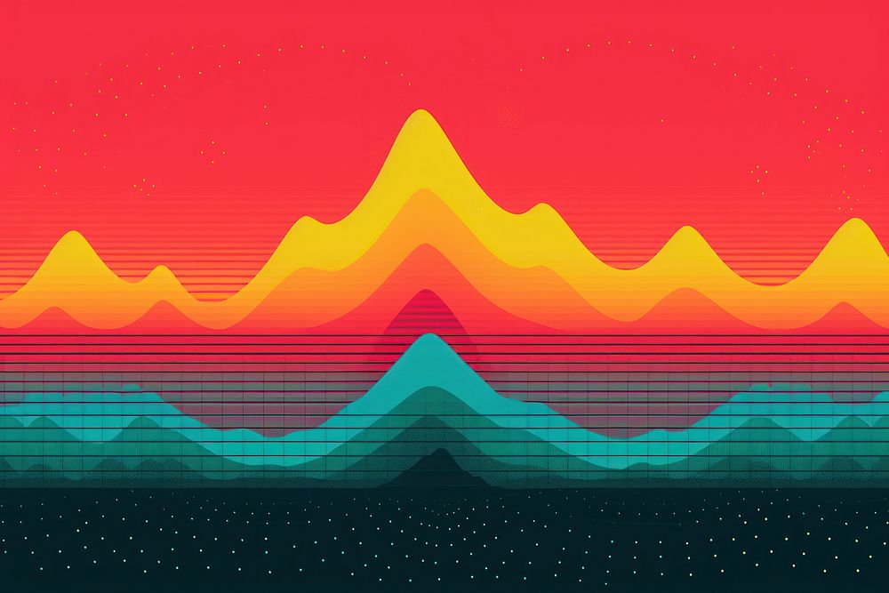  Daimon shape retro background backgrounds graph technology. AI generated Image by rawpixel.