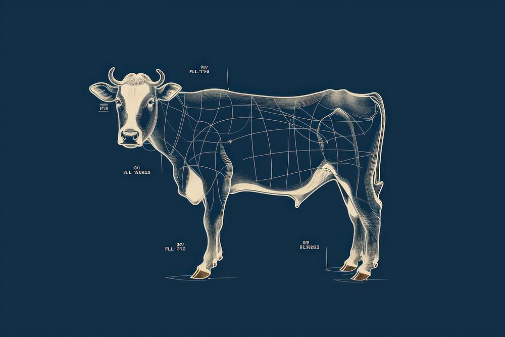 Cow cow livestock diagram.
