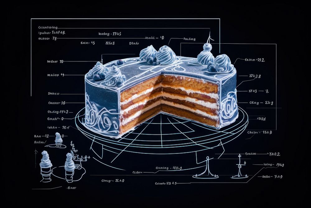 Cake diagram cake food.