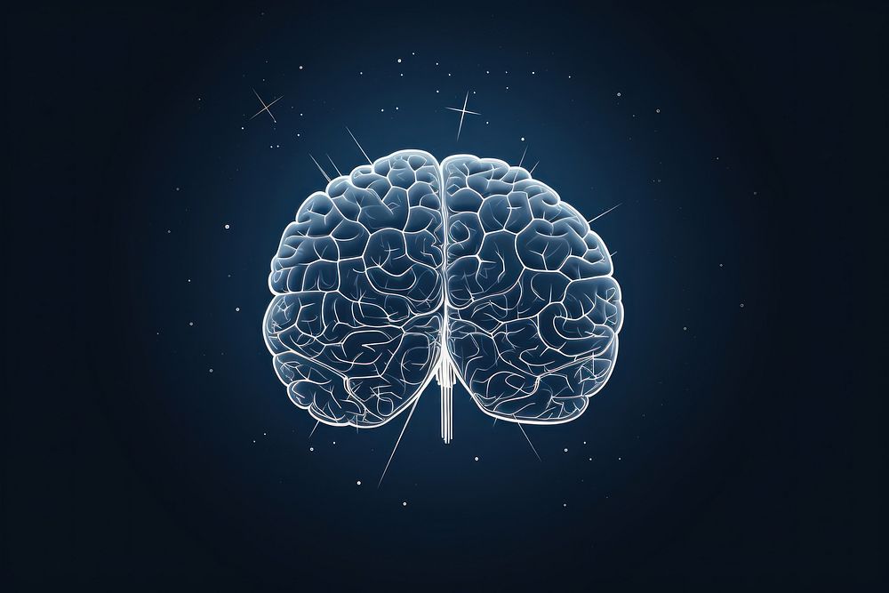 Brain brain night blue.