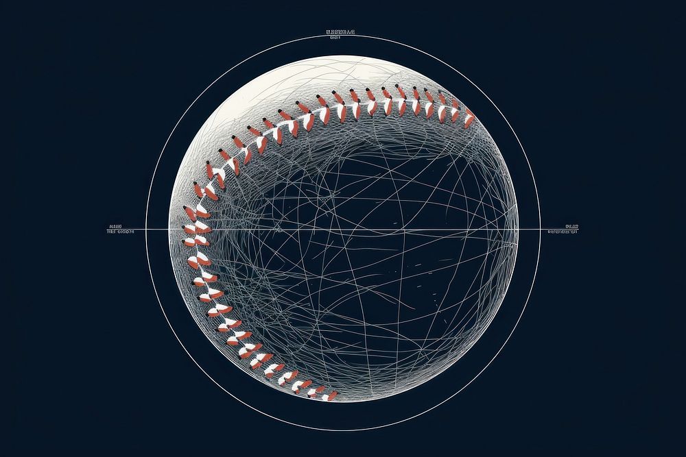 Baseball diagram baseball sphere.