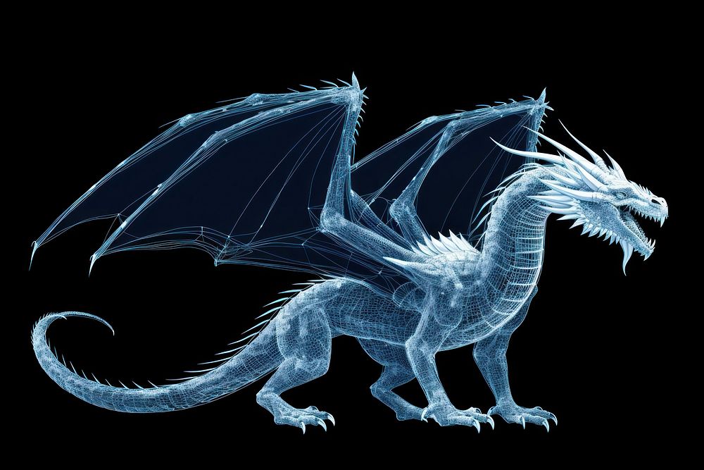 Dragon dragon animal blue.