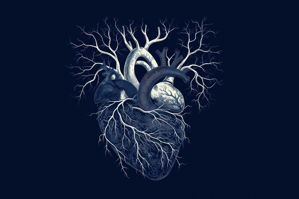 Heart blue tree creativity.