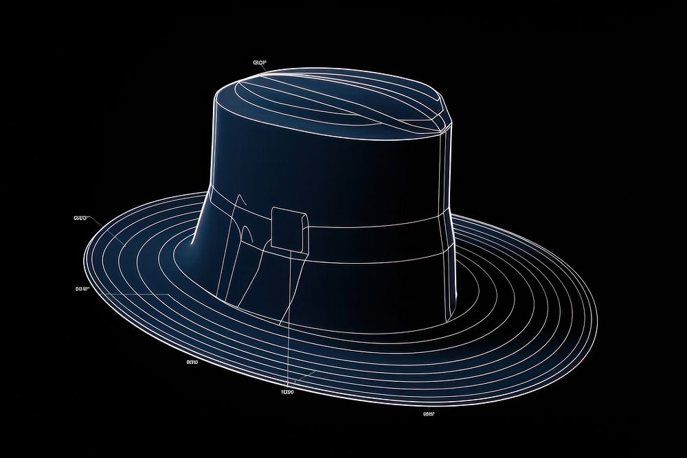 Hat diagram blue hat.