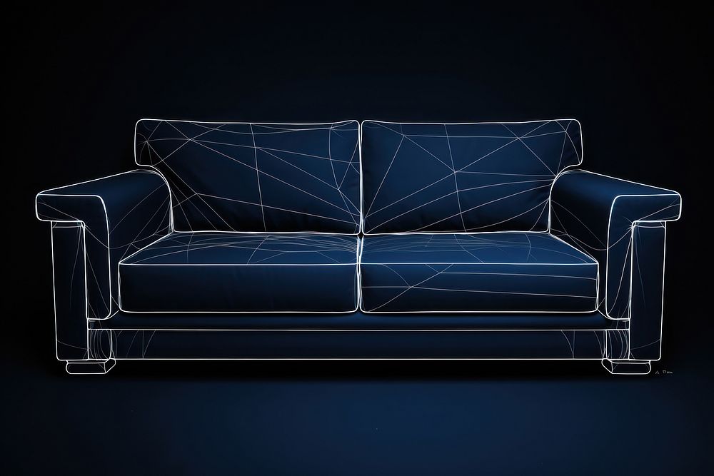 Sofa furniture sofa blue.