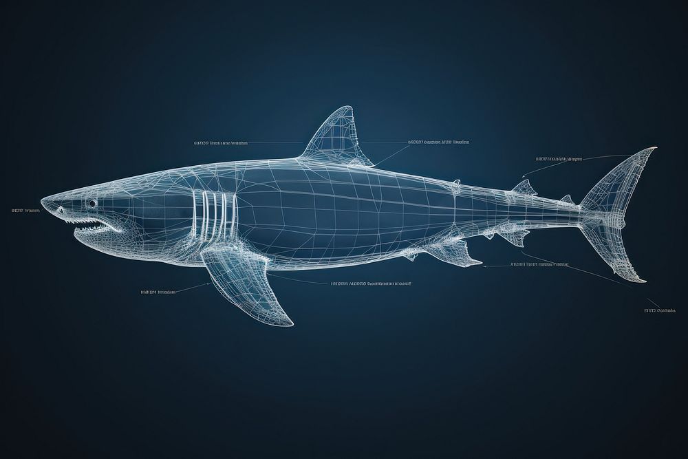 Shark diagram shark animal.