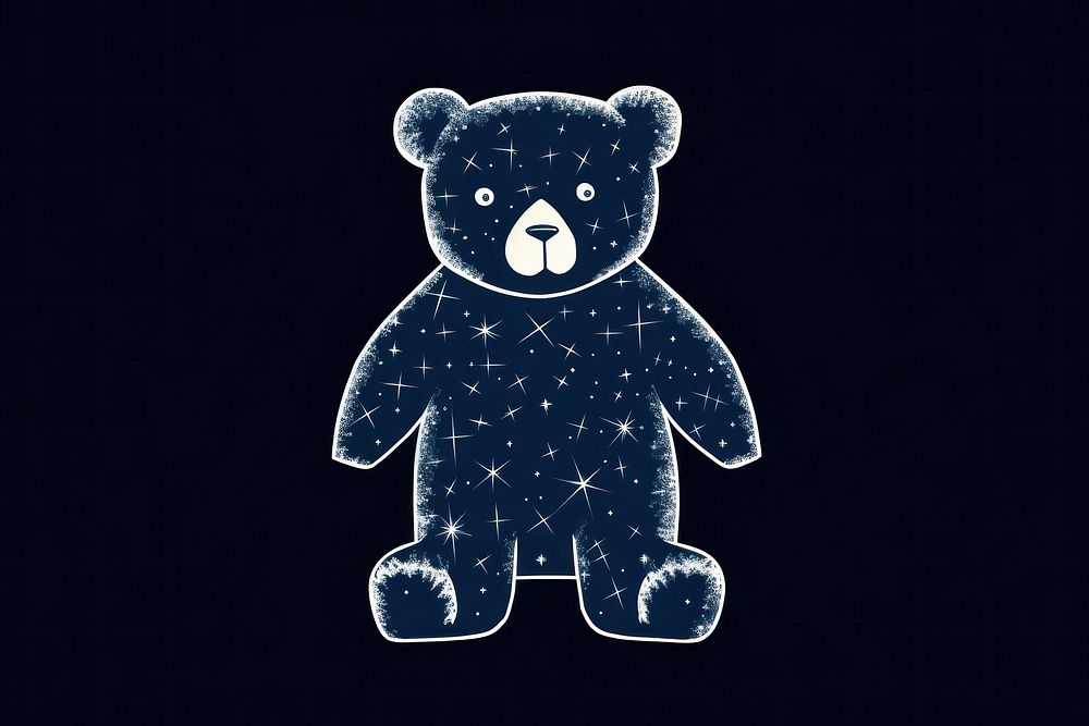 Teddy bear blue toy representation.