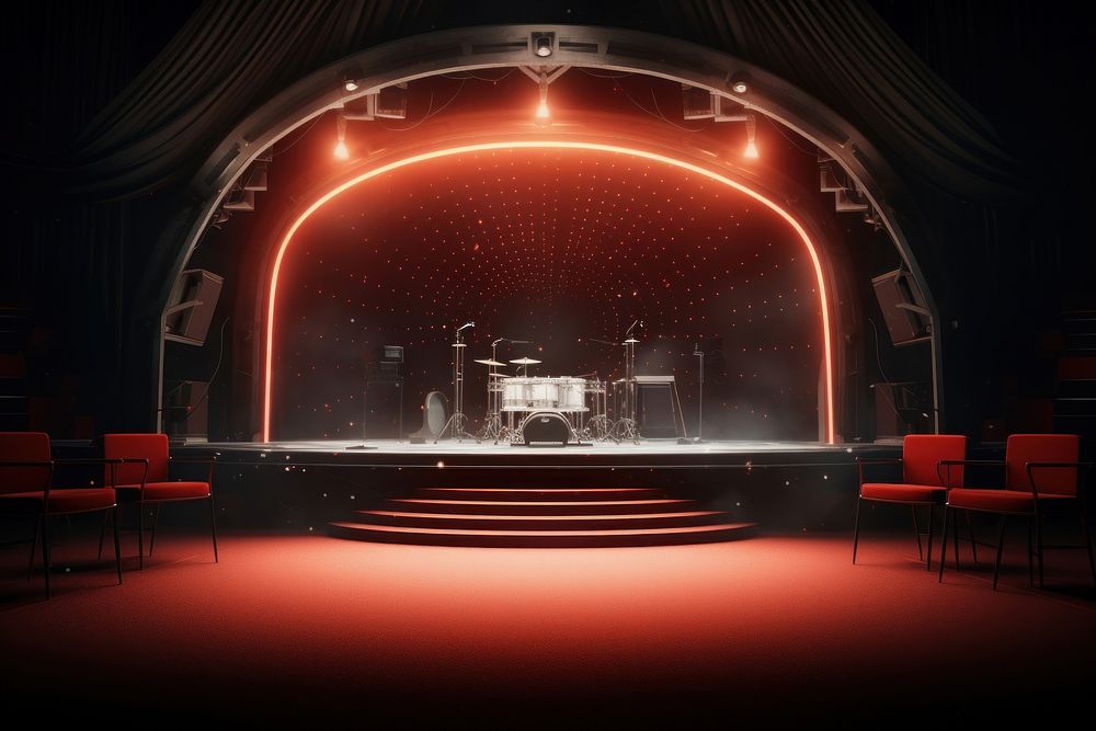 Stage auditorium lighting music. AI generated Image by rawpixel.