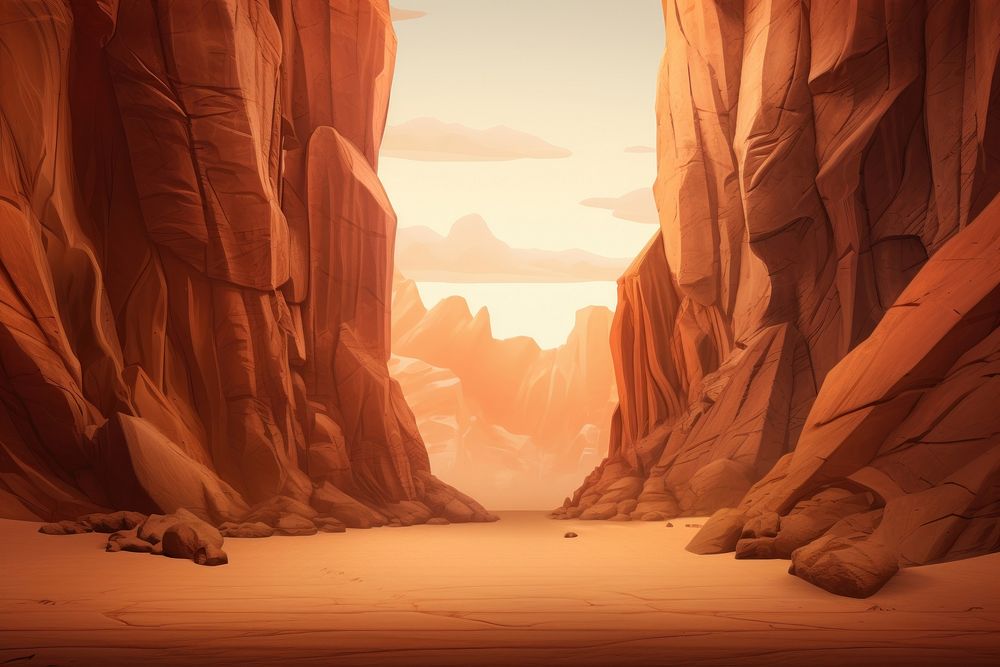 Canyon backgrounds mountain nature. AI generated Image by rawpixel.