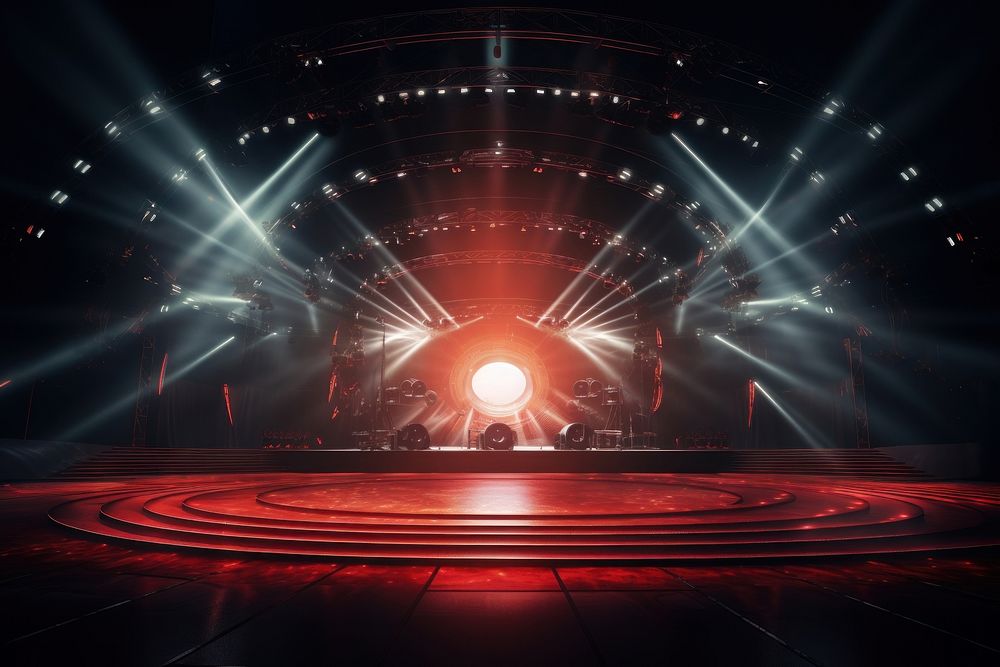 Concert light stage spotlight. AI generated Image by rawpixel.