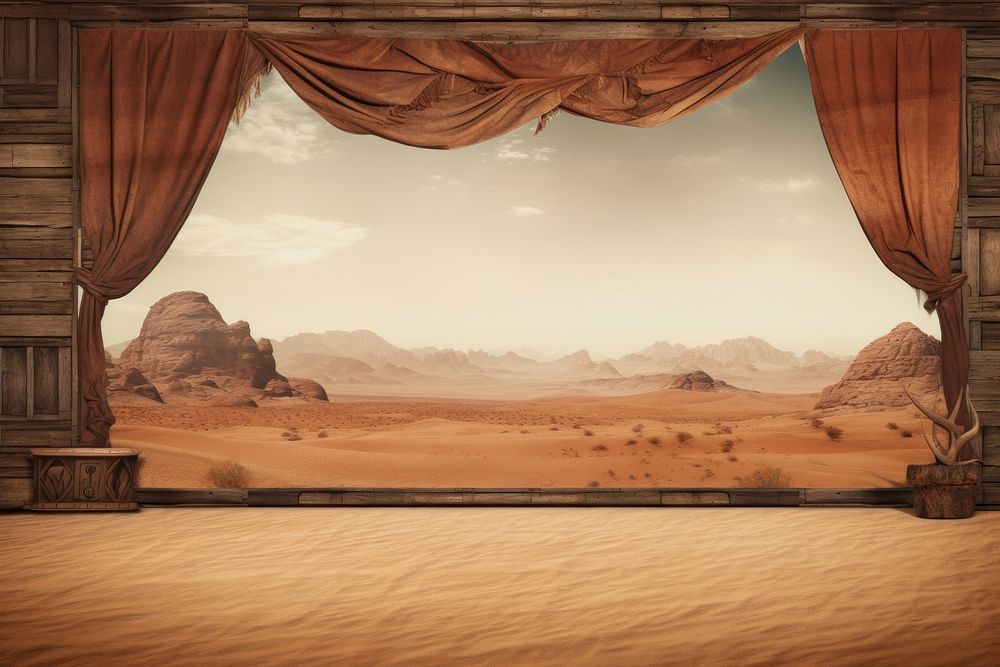 Desert desert stage architecture. AI generated Image by rawpixel.