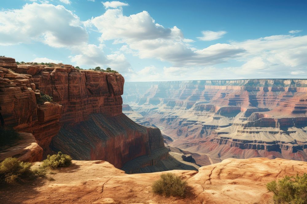 Grand canyon landscape outdoors nature. AI generated Image by rawpixel.