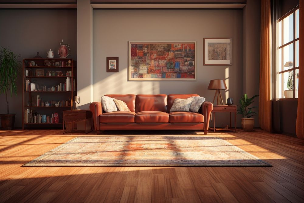 Living room floor architecture furniture. 