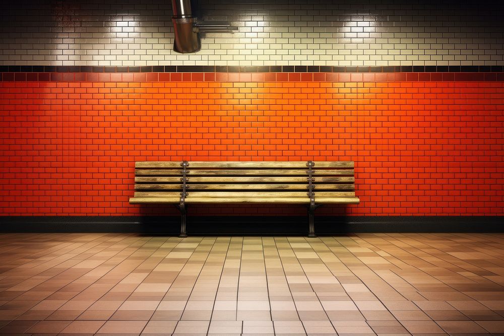 Subway subway bench floor. AI generated Image by rawpixel.