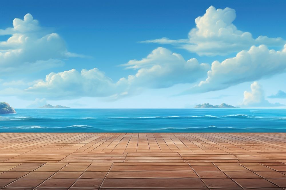 Sea sea outdoors horizon. AI generated Image by rawpixel.